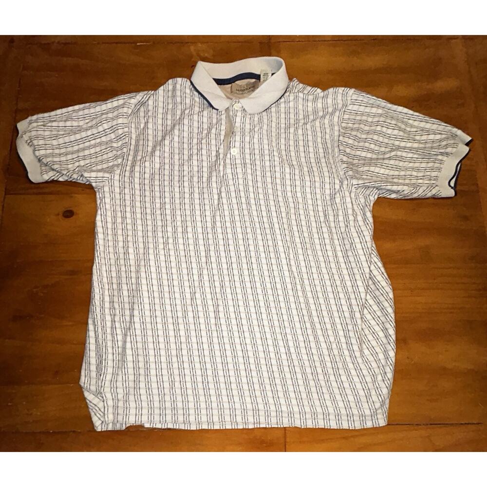 VINTAGE MENS DESERT CLASSIC GOLF POLO STRIPED GEMOETRIC PATTERN SIZE XXL